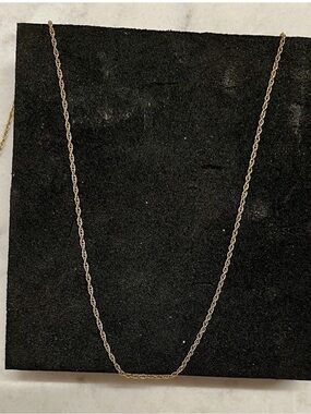 VTG NYCO 14k Yellow Gold Dainty Wheat Chain Necklace Designer 18”